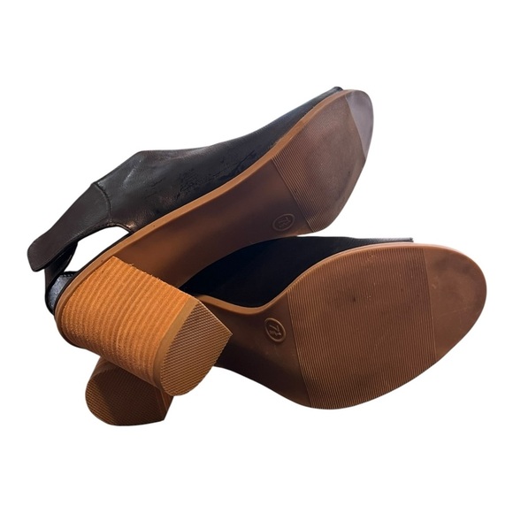 🟣Mossimo Black Peep Toe Booties – Size 7.5 - Picture 7 of 10